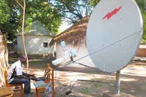 VSAT dish in Chad