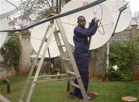 VSAT installation in Kenya by Richard Muteru