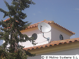 Note horw the dish is rotated eastwards, this is a negative polarisation angle adjustment