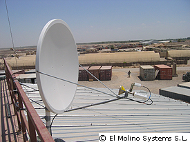 Pole mounted VSAT dish