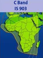 Intelsat 903 satellite beam pattern for Africa