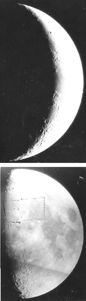 Images of the moon taken with 6 inch telescope