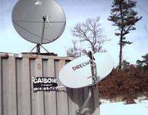 Satellite VSAT and 0.74m Hughesnet dish installation
