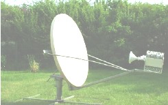 Customer VSAT equipment comprises a 1U high modem and a 
    compacy 1.2m diameter VSAT antenna