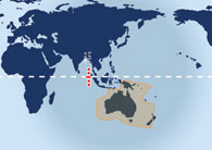 NSS-6 at 95E Ku band band coverage of Australia