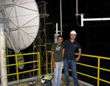 Antenna on mast