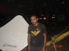 Square satellite dish installation
