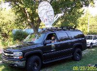 Vehicle mounted satellite broadband VSAT dish, installer Bill Bass, Georgia