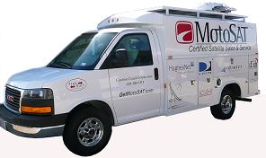 Mobile (Motosat) vehicle satellite internet VSAT installation