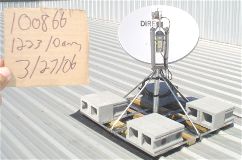 HughesNet dish with non-pen mount by VSAT installer