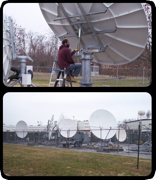 Large VSAT and teleport antenna installations