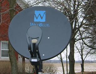 Installation of Wildblue satellite broadband VSAT terminal in Ohio