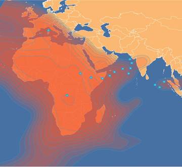 AFRICA SAT 1A C-band coverage beam