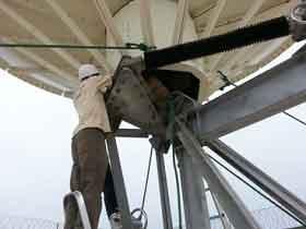 7.3m satellite antenna installation