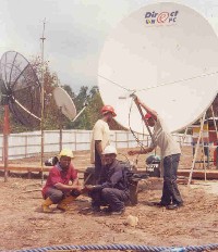 Install by VSAT engineer Ben Mulele in Nigeria, Africa