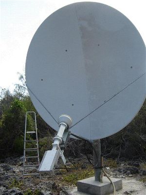 C-band VSAT satellite dish in Africa