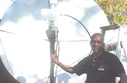 Africa C-band satellite dish installation