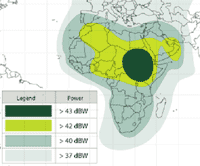 Yahsat 1A C band footprint