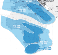 Yamal 402 Ku band footprint