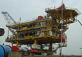 VSAT antenna on oil rig