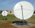 Two parabolic antennas