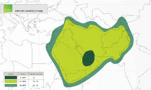 iDirect on Yahsat 1A: Ku band, Middle East