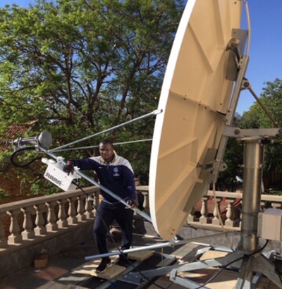 C band circular polarisation VSAT dish