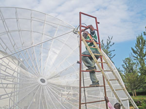 7.2m diameter C band receive only dish