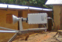 Ku band feed and transmit BUC assembly