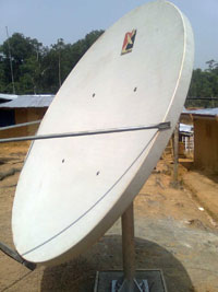 Satellite dish installation