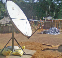 Satellite Internet access dish