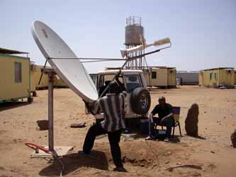 Installing C band dish