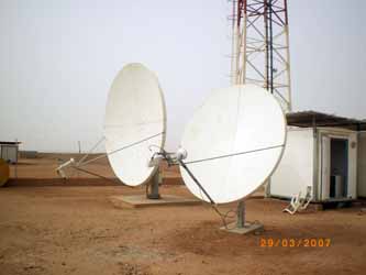 Two VSAT dishes