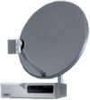 Sat3Play VSAT dish and customer terminal modem equipment