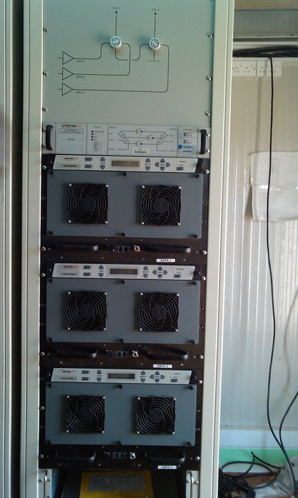 High power amplifiers and waveguide switch controls