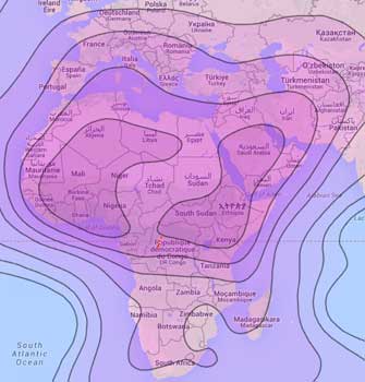 Satellite beam coverage  A5C