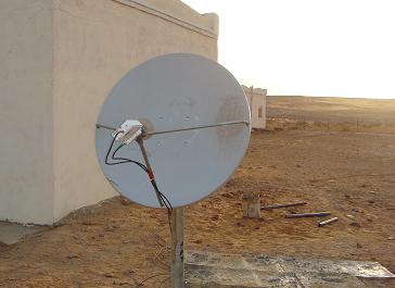 Two way VSAT satellite dish in Sudan
