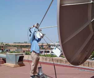 VSAT installation in Burkina Faso