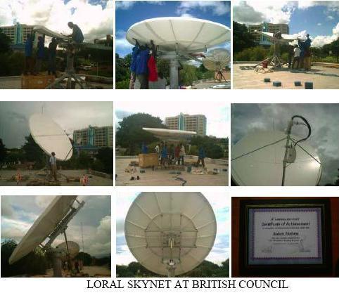 VSAT install for British Council, Loral Skynet