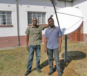 VSAT dish installation in Bulawayo