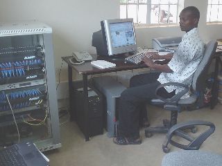 Internet network server centre in Kenya, Africa