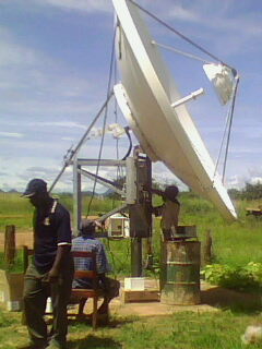 Satellite dish for Zambia Revenue Authority