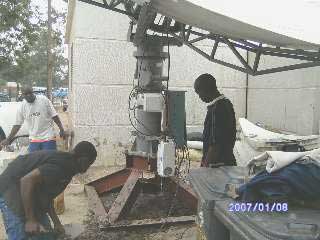 Satellite dish installetion at Huawei, Zambia