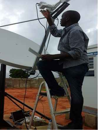 1.8m antenna polarisation alignment in Mozambique, Africa