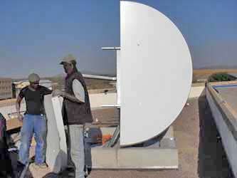 Assembly of 2.4m VSAT antenna