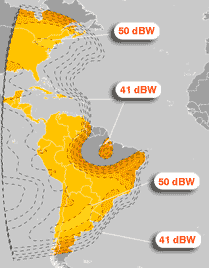 iDirect service area