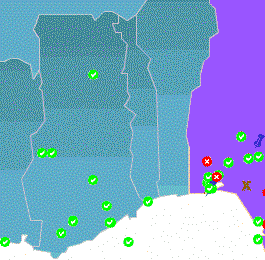 Locations of NMS sites