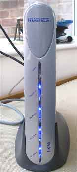 Front view of HX50 terminal with LEDs