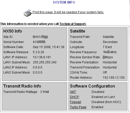 hx50 system information