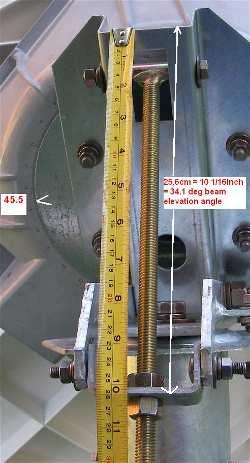 Elevation adjustment angle distance